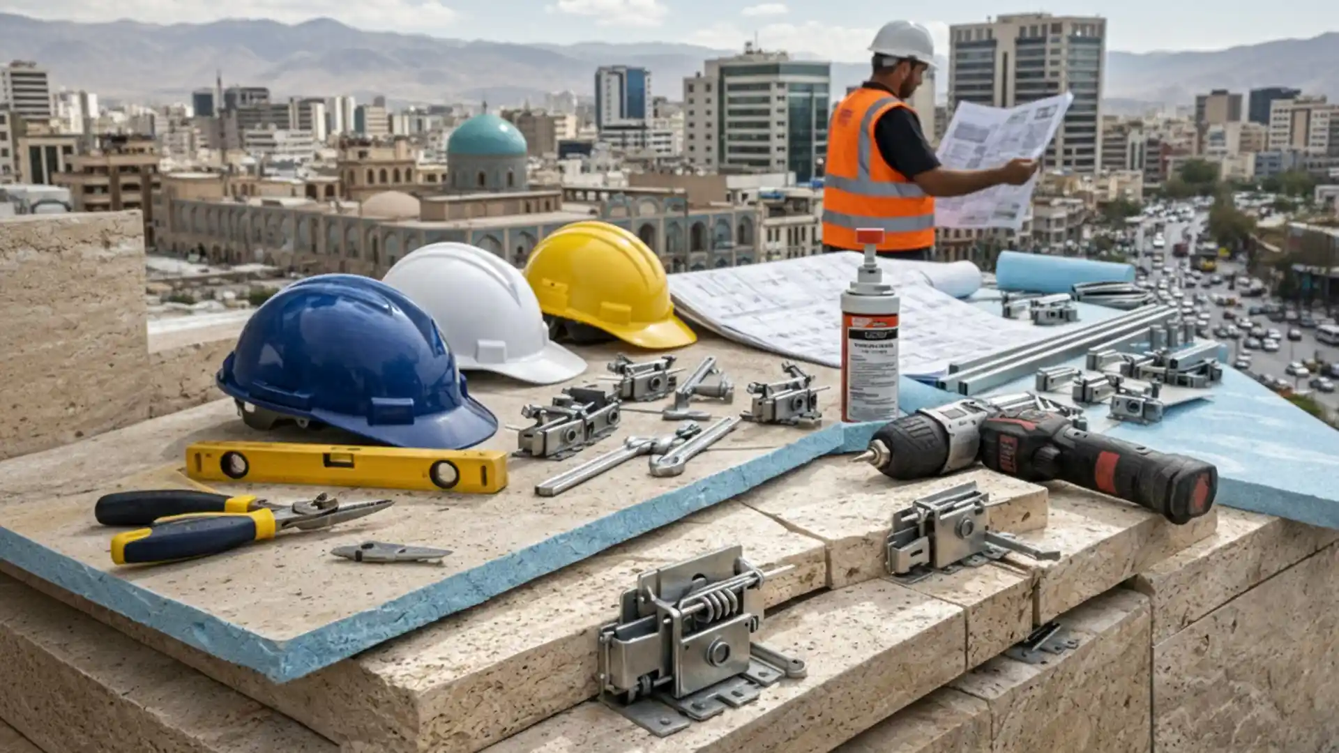 نصب خشک تراورتن تکاب |سیستم نصب خشک | سیستم درای فیکس | چطور تراورتن تکاب را با سیستم نصب خشک (Dry Fix) اجرا کنیم