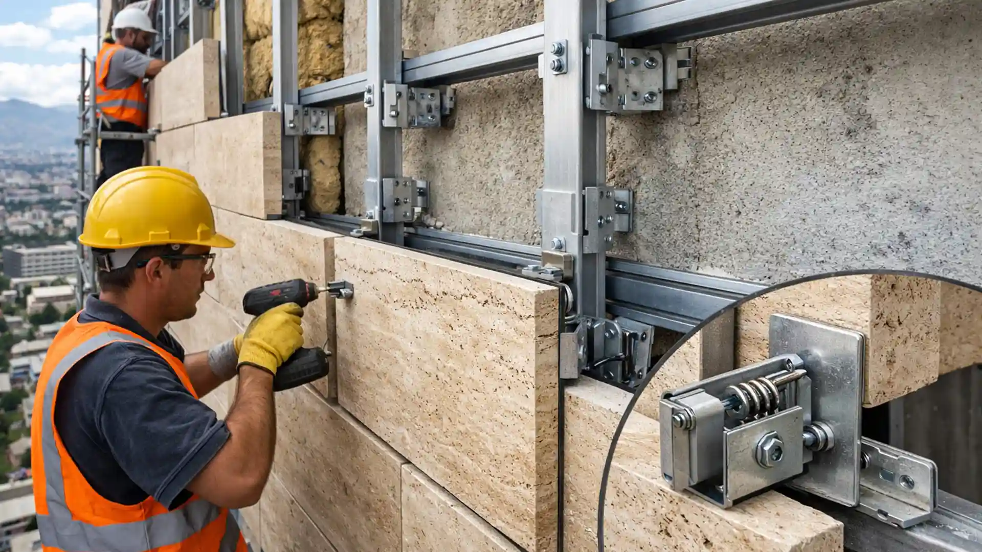 نصب خشک تراورتن تکاب |سیستم نصب خشک | سیستم درای فیکس | چطور تراورتن تکاب را با سیستم نصب خشک (Dry Fix) اجرا کنیم