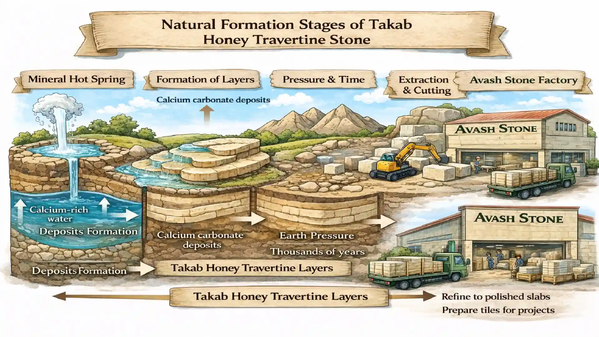 سنگ تراورتن تکاب عسلی برای نمای ساختمان | تراورتن عسلی تکاب | سنگ نما عسلی | بهترین سنگ تراورتن برای نمای کلاسیک | خرید سنگ تراورتن عسلی